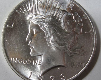 1923 Silver Peace One Dollar Coin MS64 (#E125a)