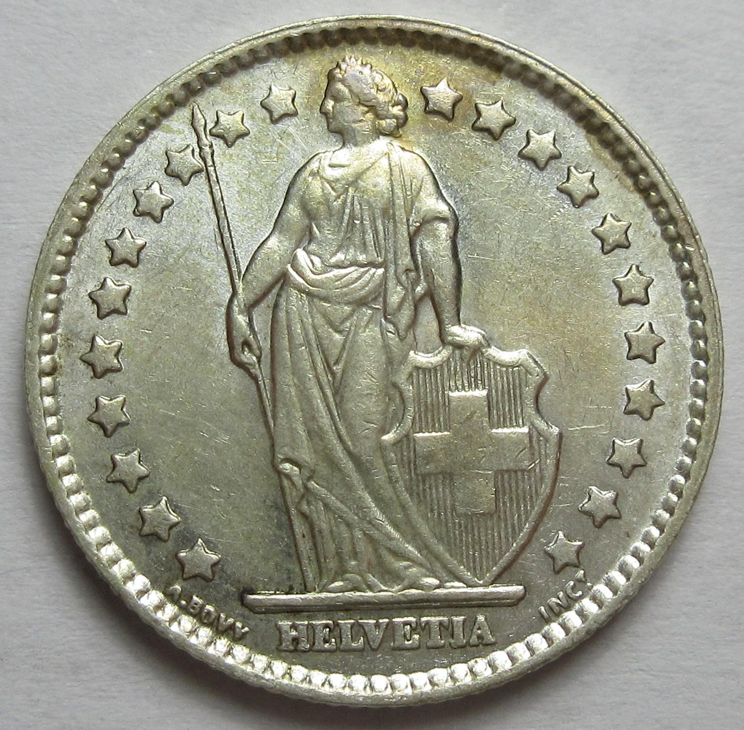 1963-B Switzerland One Franc 83.5% Silver (#e85f) - Etsy