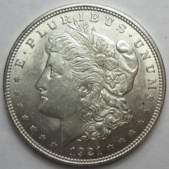 1921 Silver Morgan Dollar -UNC- (#e919b) - Etsy