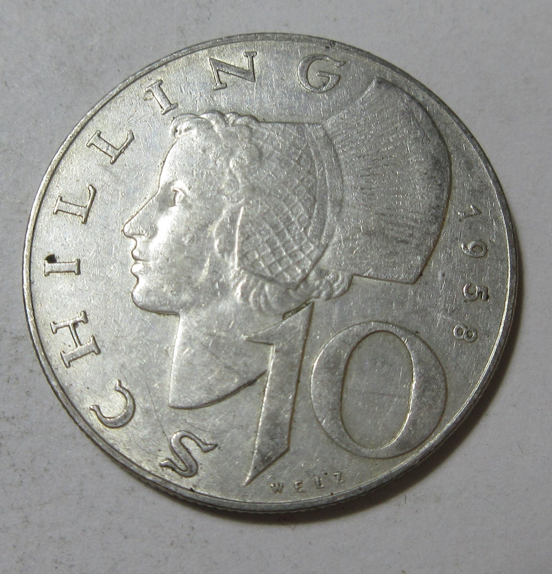 1958 Austria 10 Schilling (#E615G) - Etsy 日本