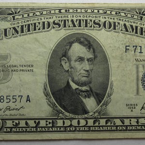 1953-A United States Five Dollar Silver Certificate (#E59k)