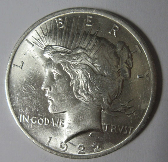 コレクション 1922 Silver Peace Dollar CAC UNC DETAILS 1922 Silver Peace Dollar Choice UNC (#e49i) - Etsy