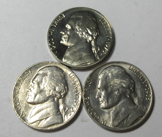 1957-PDS Jefferson Nickles (#E88XX) - Etsy