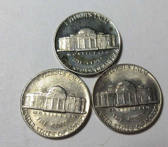 1957-PDS Jefferson Nickles (#E88XX) - Etsy