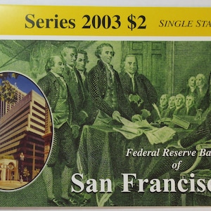 Billete de dos dólares estrella de la Reserva Federal de los Estados Unidos de 2003 (número de serie bajo) (#E815e)