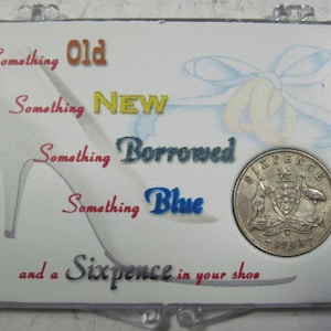 1943 Silver Six Pence Wedding Coin Great Gift Idea in display (#E51B)