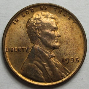 1935 Lincoln Wschnitten Cent (#E531b)