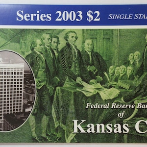 Billete de dos dólares estrella de la Reserva Federal de los Estados Unidos de 2003 (número de serie bajo) (#E815f)
