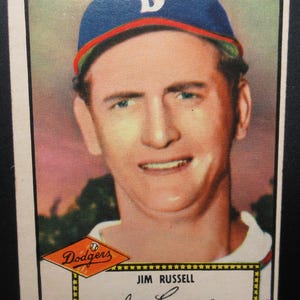 Carta Topps Jim Russell del 1952 numero 51 (#E65J)