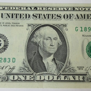 1974 One Dollar Green Seal Federal Reserve Note (#E912ak)