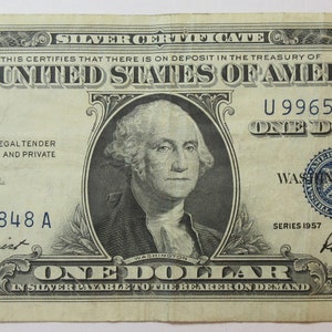 1957 United States One Dollar Silver Certificate (#E619b)