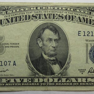 1953-A United States Five Dollar Silver Certificate (#E528e)