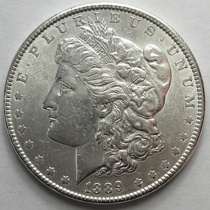 1889 Silber Morgan Dollar -AU- (#E57p)