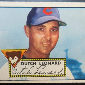 Tarjeta Topps Dutch Leonard de 1952, número 110 (#E65h)