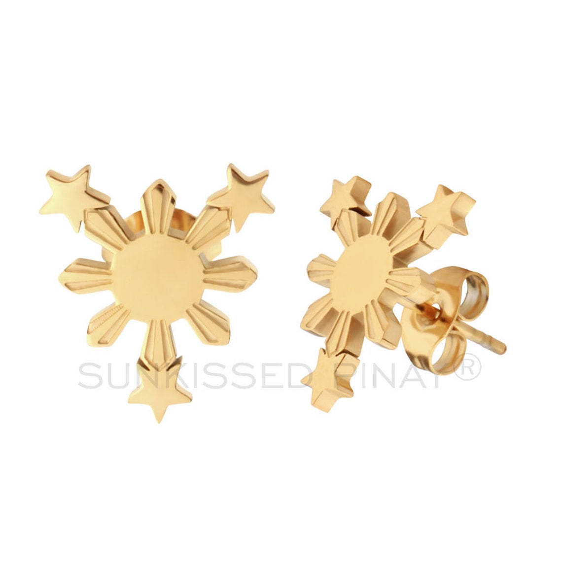 Philippines Sun Earrings Philippines Studs Philippines Etsy