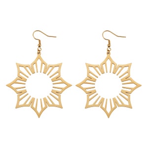 Tala Sun Hoop Earrings, Philippines Culture pride jewelry for women, Philippine pride earrings