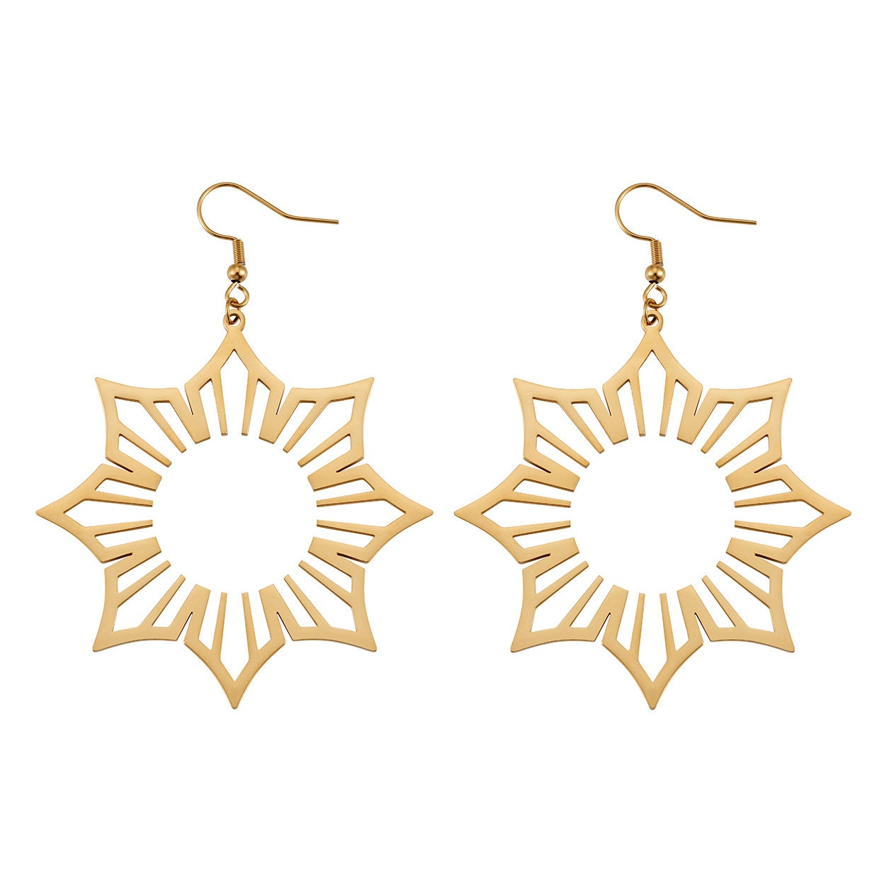 Tala Sun Hoop Earrings, Philippines Culture pride jewelry for women, Philippine pride earrings