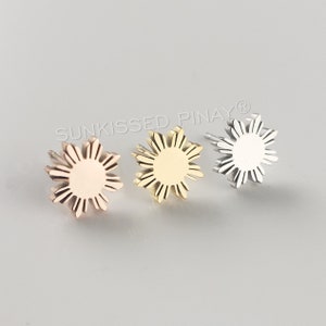 Philippines sun earrings, Philippines studs, Philippine flag star
