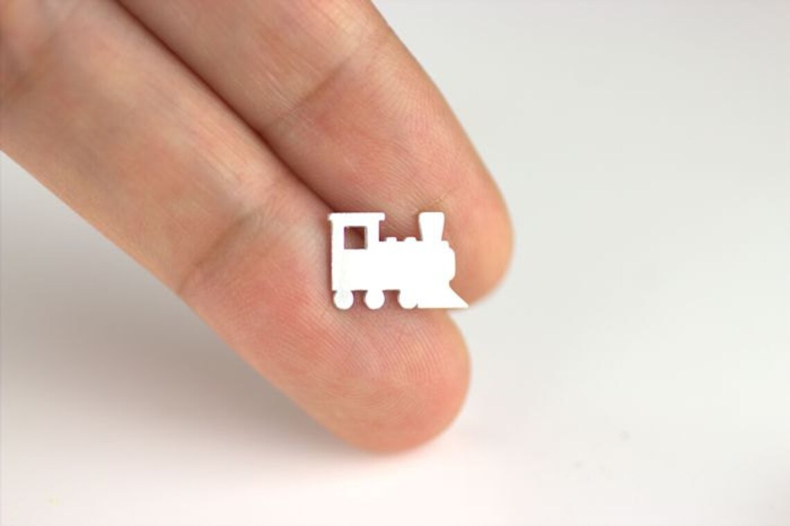 Small Toy Train Stud Earrings Toy Studs Child gift I love Etsy