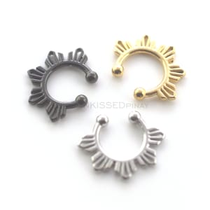 Filipino Septum Clicker, Philippines Araw jewelry, Filipino sun Daith jewelry, Pinoy piercing