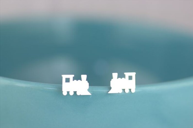 Small Toy Train Stud Earrings Toy Studs Child gift I love Etsy