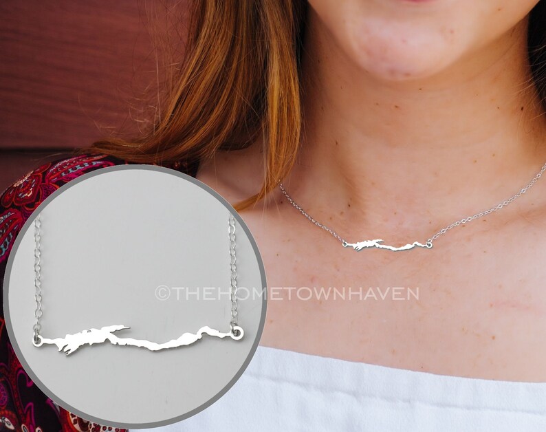 Lake jewelry New York necklace New York lake Etsy