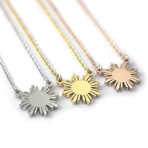 Philippines Sun Necklace - Philippines star necklace, Philippines necklace