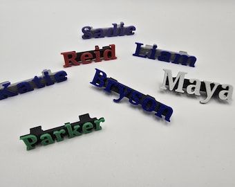 Custom name addon/replacement for the personalized Duggy dugout organizer.