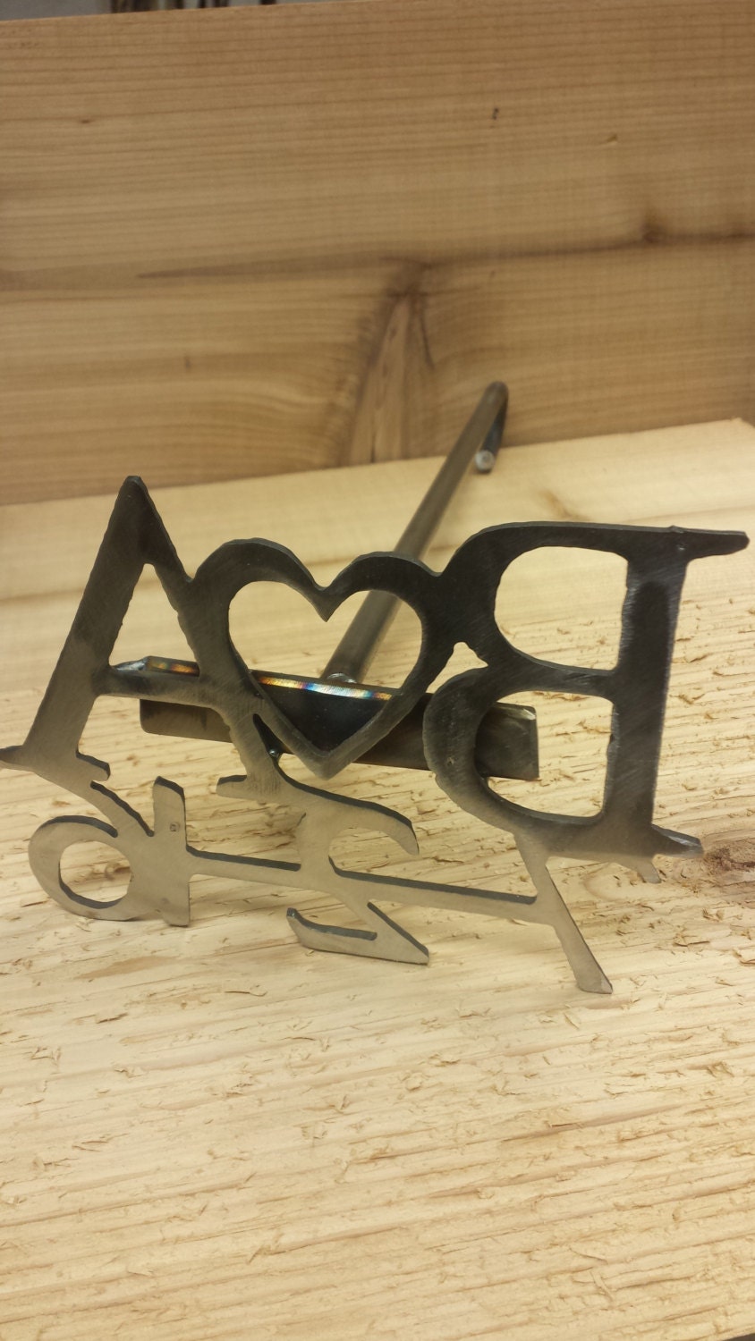 Custom Branding Iron with Initials and Date Wedding Branding Etsy