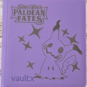 Customized Vault X 12 Pocket Binder – Laser Engraved With Mimikyu