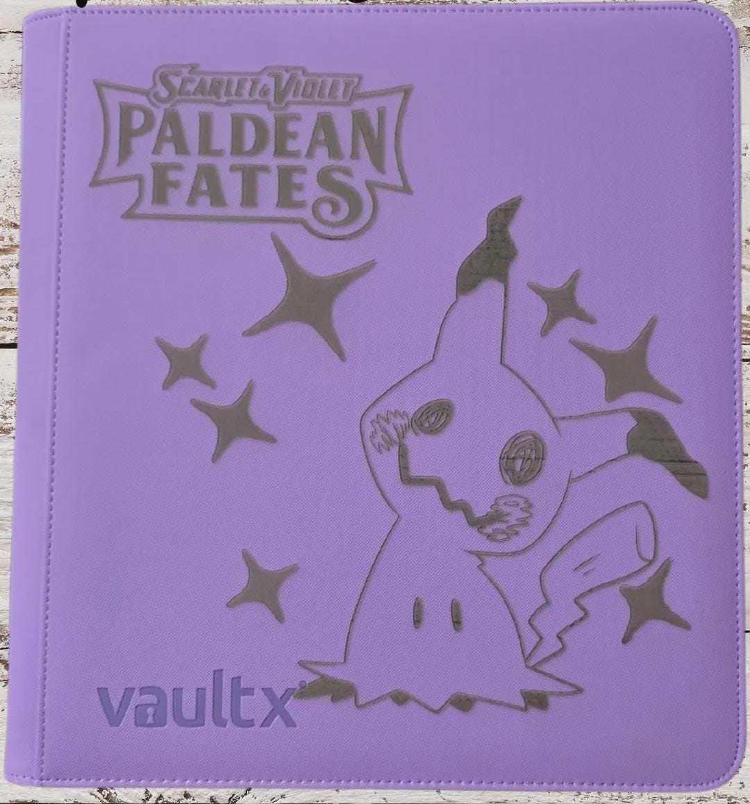 Customized Vault X 12 Pocket Binder – Laser Engraved With Mimikyu