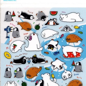 Stickers ours polaires - Stickers pingouins - Stickers vague d'esprit