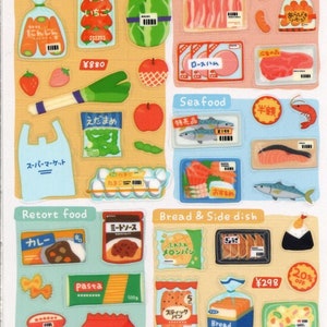 Pegatinas de supermercado japonés - Pegatinas de comida japonesa
