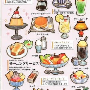 Pegatinas de postres - Pegatinas de cafeterías retro - Pegatinas de comida - Pegatinas Kamio