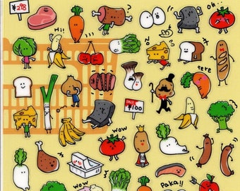 Vegetable Stickers - Food Stickers - Mind Wave Stickers - Reference #A9497