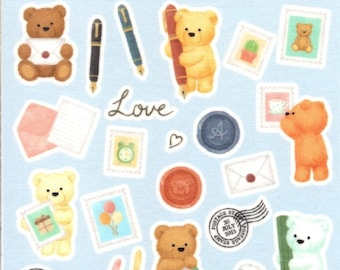 Stationery Stickers - Bear Stickers - Masking Tape Stickers - Reference #C9548-50