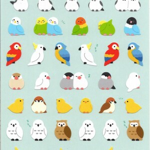 Pegatinas de pájaros - Pegatinas de búho - Pegatinas japonesas