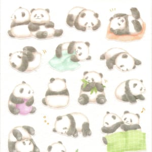 Stickers panda - Stickers papier - Stickers vague d'esprit