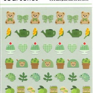 Pegatinas de osos - Pegatinas de vegetación - Pegatinas surtidas - Pegatinas japonesas