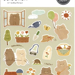 Bärenaufkleber - Gartenaufkleber - japanische Aufkleber