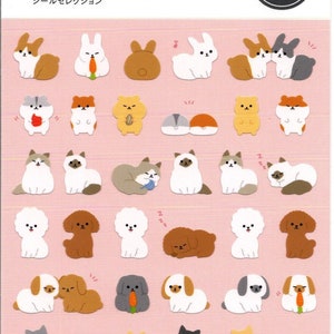 Tier Aufkleber - Katzen Aufkleber - Hunde Aufkleber - Kaninchen Aufkleber - Japanische Aufkleber