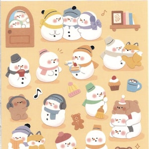 Schneemann-Aufkleber - japanische Aufkleber