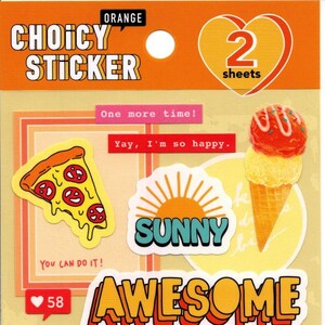 2 Bogen Set - Choicy Sticker - Foodie Sticker - Mind Wave Sticker