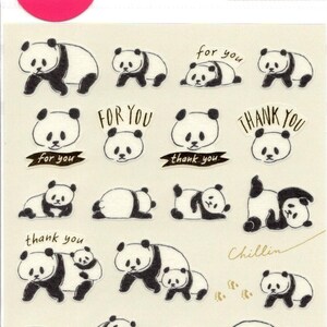 Pegatinas de panda lindas - Pegatinas de cinta adhesiva