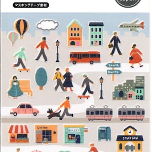Stadtaufkleber - Masking Tape Stickers
