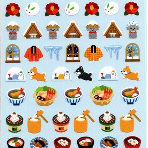 Pegatinas de invierno japonesas - Pegatinas de comida