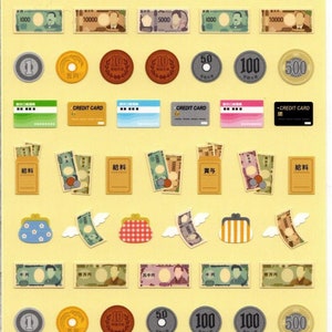Pegatinas de dinero japonesas - Pegatinas financieras