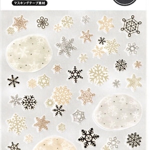 Schneeflocken Aufkleber - Weihnachtsaufkleber - Japanische Aufkleber