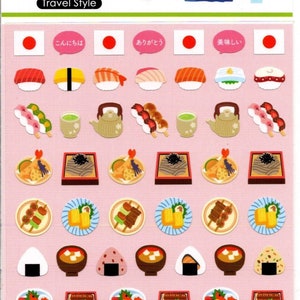 Artículos japoneses - Pegatinas de comida japonesa