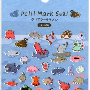 Ocean Life Animal Stickers - Clear Stickers - Kamio - Reference #A9461